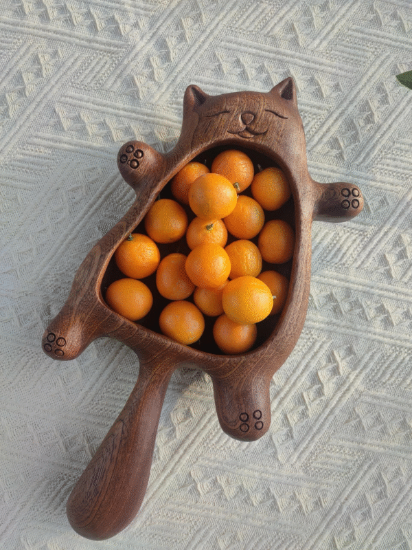 Original Design Cat hand-carved wooden