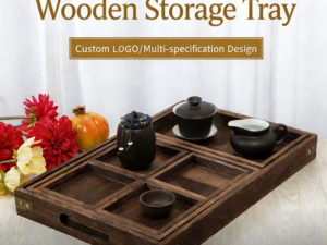 Japanese-style tea set wooden tray and tea plate